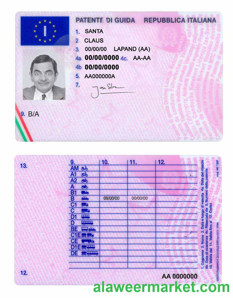 Italy driving license